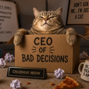 5. Cat CEO od bad decisions