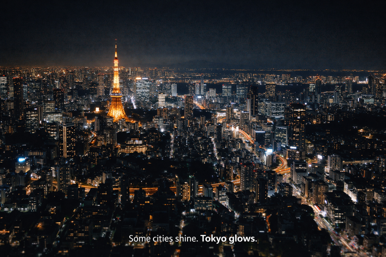Some cities shine. Tokyo glows.