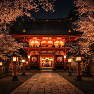 Night falls — and the city transforms.