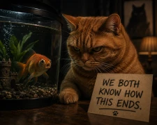 7. Cat and fish