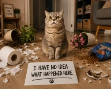 3. Cat have no idea what happened here