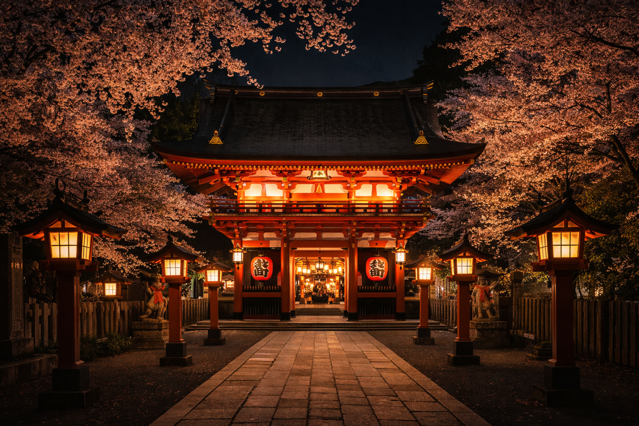 Night falls — and the city transforms.