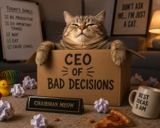 5. Cat CEO od bad decisions