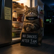 4. Cat fridge security
