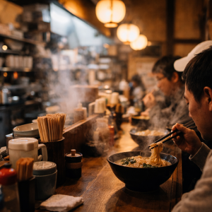 Steam, light, and the comfort of something simple.