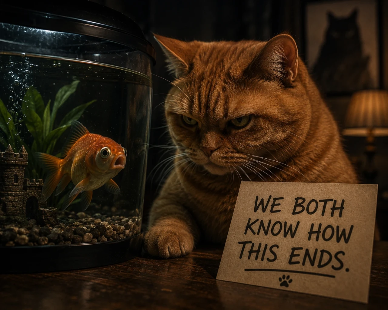 7. Cat and fish