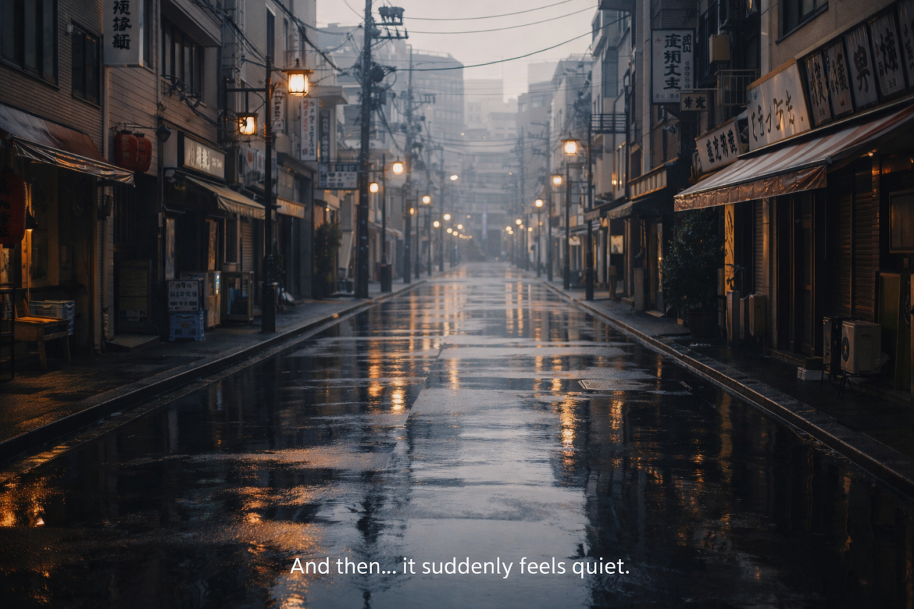 And then… it suddenly feels quiet.